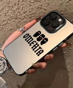 for iPhone16 Three Masked Pattern Laser Frosted Mobile Phone Case Suitable