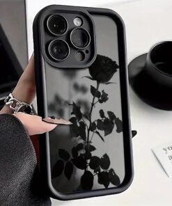 couqes all iphone\for iPhone  11 couqe black flouer
