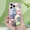for iPhone 13 reative colorful cute kitten pattern personality trendy hot-selling male and female transparent mobile phone case comfortable grip