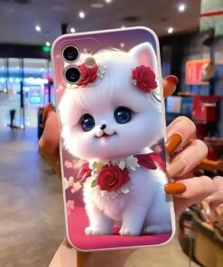 mobile phone case with a cute cat pattern, suitable for Apple iPhone 13