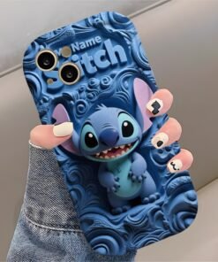 for iphone 13 stitsh couqe silicone blue