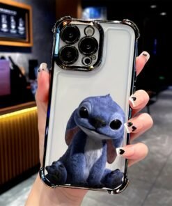 for  iPhone 13 Housse de téléphone Disney Stitch - Monstre bleu mignon et créatif - Compatible